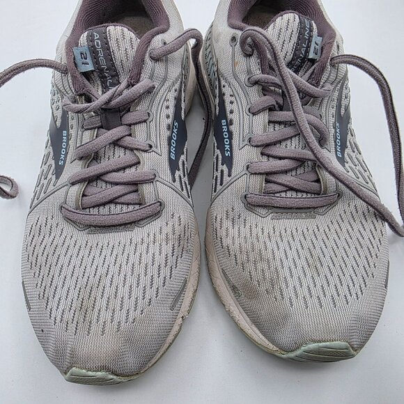 Brooks Adrenaline GTS 21 Womens Size 7.5 Gray Running Athletic Comfort Shoes - Picture 10 of 13
